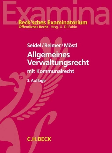 Buchcover und Innenansicht für das Buch: Allgemeines Verwaltungsrecht