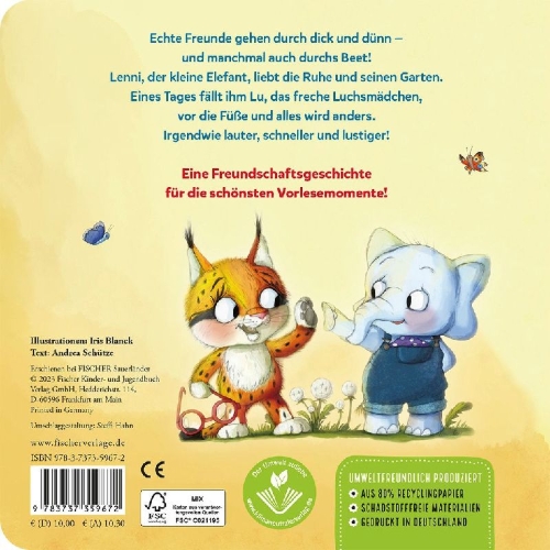 Buchcover und Innenansicht für das Buch: Lenni und Lu werden Freunde