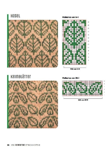 Buchcover und Innenansicht für das Buch: 150 farbenfrohe Strickmotive