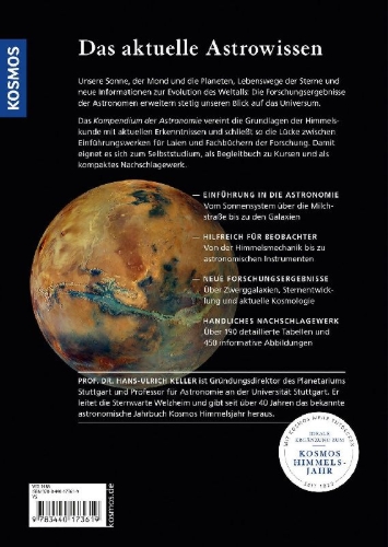 Buchcover und Innenansicht für das Buch: Kompendium der Astronomie