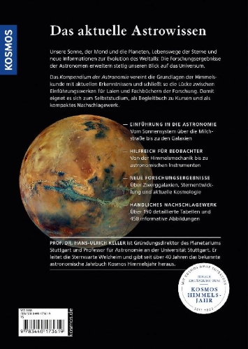 Buchcover und Innenansicht für das Buch: Kompendium der Astronomie