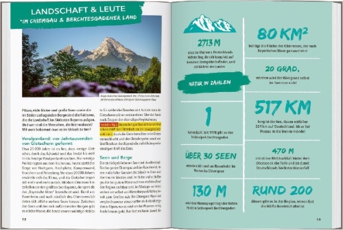 Buchcover und Innenansicht für das Buch: MARCO POLO OUTDOOR GUIDE Reiseführer Chiemgau & Berchtesgadener Land