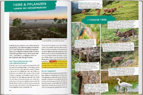 Buchcover und Innenansicht für das Buch: MARCO POLO OUTDOOR GUIDE Reiseführer Chiemgau & Berchtesgadener Land