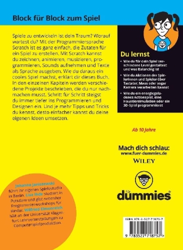 Buchcover und Innenansicht für das Buch: Gamedesign für Dummies Junior