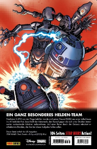 Buchcover und Innenansicht für das Buch: Star Wars: Dark Droids: D-Squad (2023)