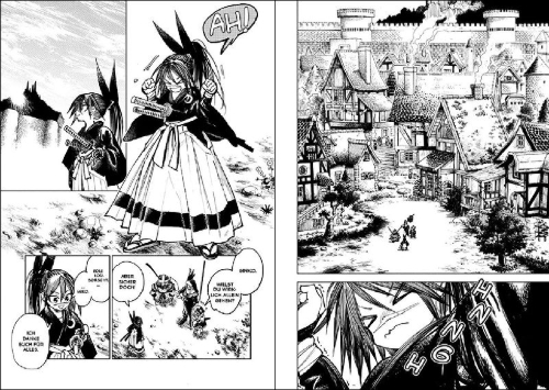 Buchcover und Innenansicht für das Buch: Isekai Samurai