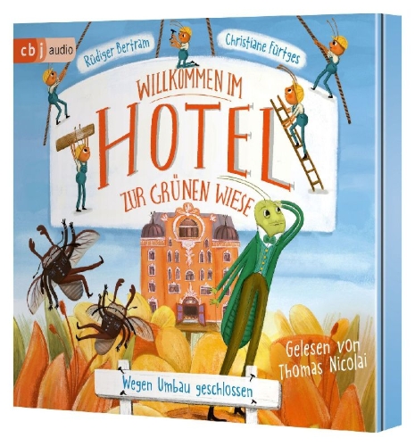 Buchcover und Innenansicht für das Buch: Willkommen im Hotel Zur Grünen Wiese - Wegen Umbau geschlossen