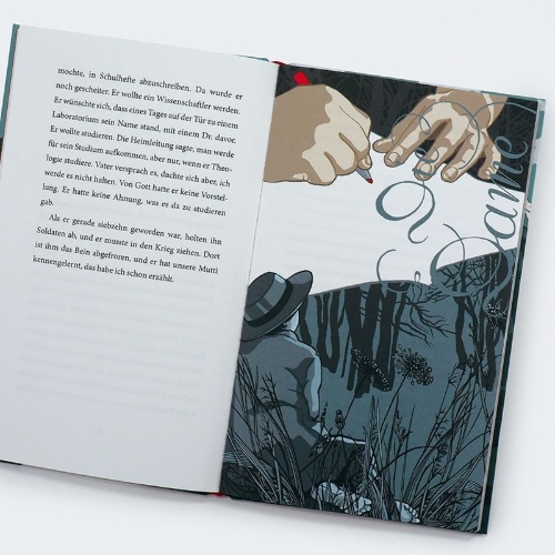 Buchcover und Innenansicht für das Buch: Der Bücherfreund