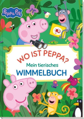 Buchcover und Innenansicht für das Buch: Where's Peppa at the Zoo?