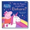 Buchcover und Innenansicht für das Buch: Peppa Pig: Where's Peppa's Magical Unicorn? - A Lift-the-Flap Book
