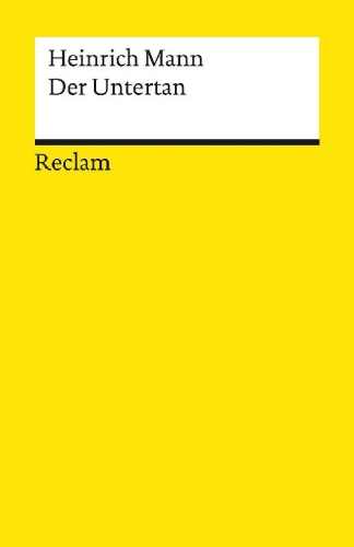 Buchcover und Innenansicht für das Buch: Der Untertan