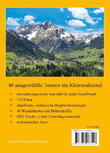 Buchcover und Innenansicht für das Buch: Lieblings-Wanderungen Kleinwalsertal