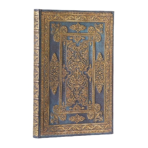 Buchcover und Innenansicht für das Buch: Blue Luxe (Luxe Design) Midi Lined Hardback Journal (Elastic Band Closure)
