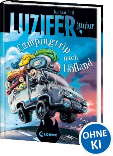 Buchcover und Innenansicht für das Buch: Luzifer junior (Band 11) - Campingtrip nach Hölland