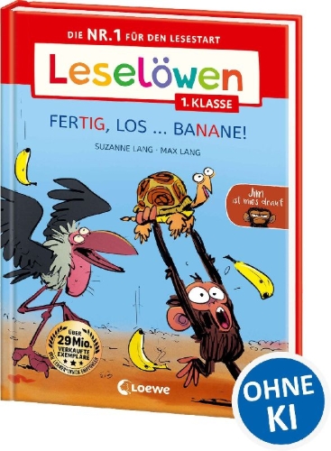 Buchcover und Innenansicht für das Buch: Grumpy Monkey - Ready, Set, Bananas!