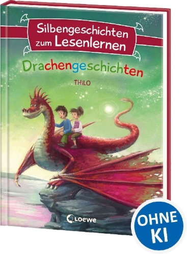 Buchcover und Innenansicht für das Buch: Silbengeschichten zum Lesenlernen - Drachengeschichten