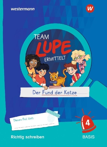Buchcover und Innenansicht für das Buch: TEAM LUPE ERMITTELT - Übungshefte. Richtig schreiben 4