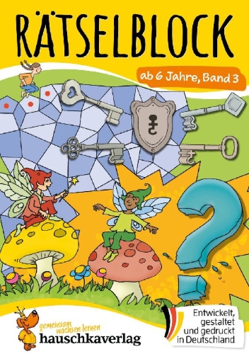 Buchcover und Innenansicht für das Buch: Rätselblock ab 6 Jahre - Band 3