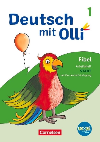Buchcover und Innenansicht für das Buch: Deutsch mit Olli Erstlesen. 1. Schuljahr - Arbeitsheft Start in Druckschrift