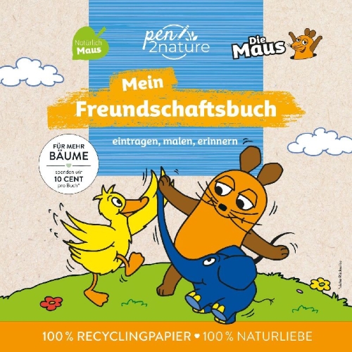 Buchcover und Innenansicht für das Buch: Die Maus Mein Freundschaftsbuch