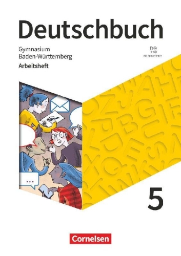 Buchcover und Innenansicht für das Buch: Deutschbuch Gymnasium 5. Schuljahr - Baden-Württemberg 2025 - Arbeitsheft mit Lösungen und Erklärfilmen