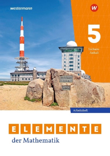 Buchcover und Innenansicht für das Buch: Elemente der Mathematik SI. Arbeitsheft mit Lösungen 5. Für Sachsen-Anhalt
