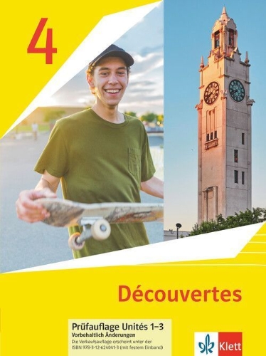 Buchcover und Innenansicht für das Buch: Découvertes 4. Ausgabe 1. oder 2. Fremdsprache. Schulbuch Hardcover 4. Lernjahr