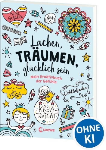 Buchcover und Innenansicht für das Buch: Les ateliers du calme Le cahier de mes émotions / The Notebook of my emotions