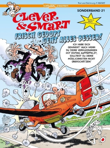 Buchcover und Innenansicht für das Buch: Mortadelo y Filemón. El Dopaje... Que Potaje