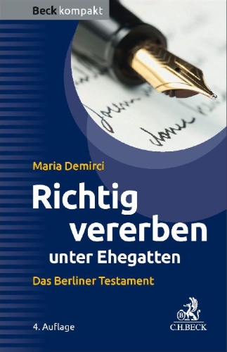 Buchcover und Innenansicht für das Buch: Richtig vererben unter Ehegatten