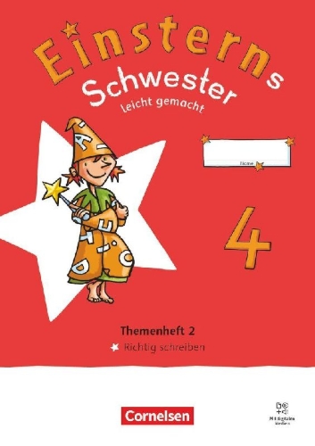 Buchcover und Innenansicht für das Buch: Einsterns Schwester 4. Schuljahr - Leicht gemacht - Sprache und Lesen - Neubearbeitung 2022  - Themenheft 2 - Richtig schreiben