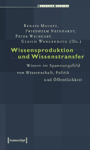 Buchcover und Innenansicht für das Buch: Wissensproduktion und Wissenstransfer