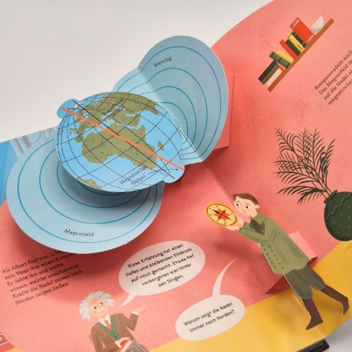 Buchcover und Innenansicht für das Buch: Albert Einstein. A Pop-up-Book