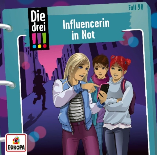 Buchcover und Innenansicht für das Buch: Die drei !!! 98: Influencerin in Not