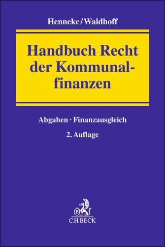 Buchcover und Innenansicht für das Buch: Handbuch Recht der Kommunalfinanzen