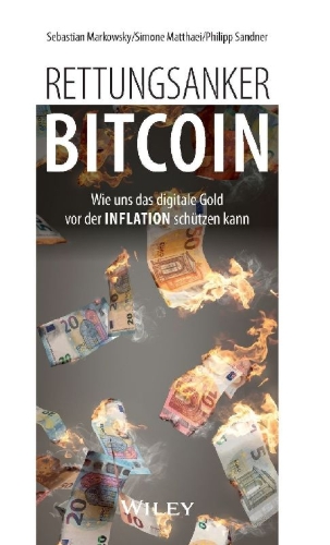 Buchcover und Innenansicht für das Buch: Rettungsanker Bitcoin