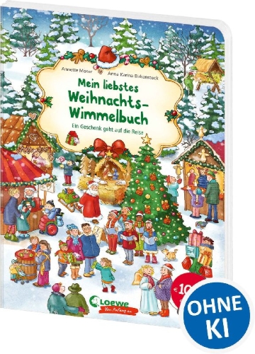 Buchcover und Innenansicht für das Buch: Mein liebstes Weihnachts-Wimmelbuch
