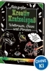 Buchcover und Innenansicht für das Buch: Mein großer Kreativ-Kratzelspaß: Weltraum, Dinos und Piraten