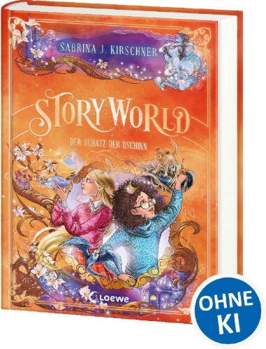 Buchcover und Innenansicht für das Buch: StoryWorld (Band 3) - Der Schatz der Dschinn