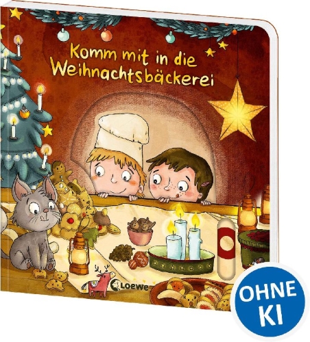 Buchcover und Innenansicht für das Buch: Komm mit in die Weihnachtsbäckerei