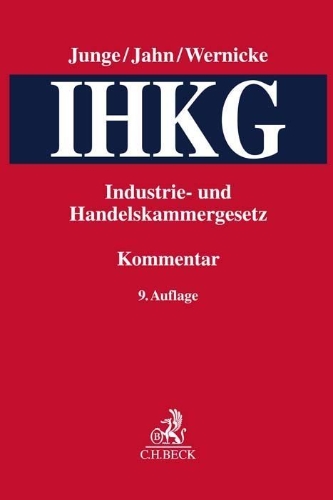 Buchcover und Innenansicht für das Buch: Industrie- und Handelskammergesetz. IHKG