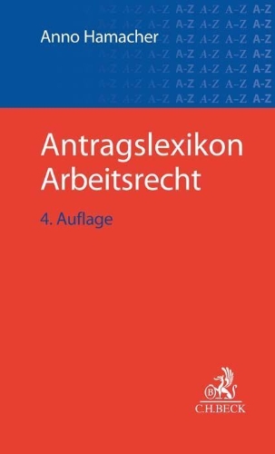 Buchcover und Innenansicht für das Buch: Antragslexikon Arbeitsrecht