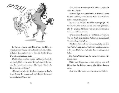 Buchcover und Innenansicht für das Buch: Ella und die entführten Pferde