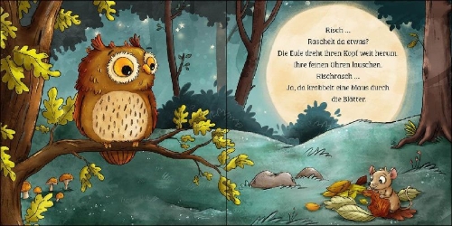 Buchcover und Innenansicht für das Buch: Mein erstes Naturbuch - Die Eule