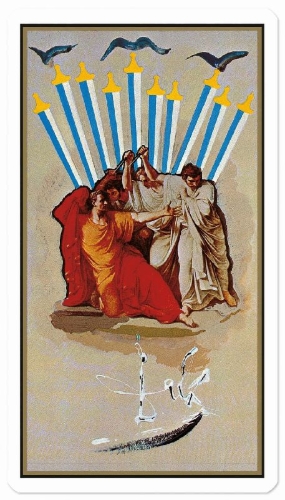 Buchcover und Innenansicht für das Buch: Dalí. Tarot