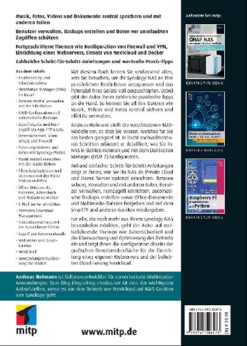 Buchcover und Innenansicht für das Buch: Private Cloud und Home Server mit Synology NAS
