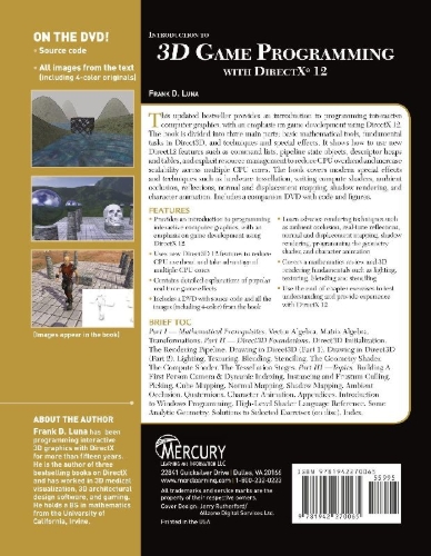 Buchcover und Innenansicht für das Buch: Introduction to 3D Game Programming with DirectX 12
