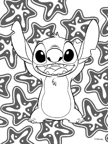 Buchcover und Innenansicht für das Buch: Disney Stitch: Malspaß mit 3D-Stickern