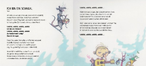 Buchcover und Innenansicht für das Buch: Der singende Gorilla
