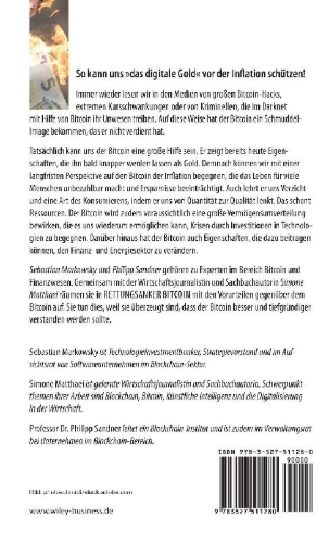 Buchcover und Innenansicht für das Buch: Rettungsanker Bitcoin